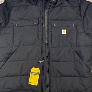 Carhartt Montana Insulated Jacket Mens 2XL Black Rain‎ Defender Hooded NWT Coat